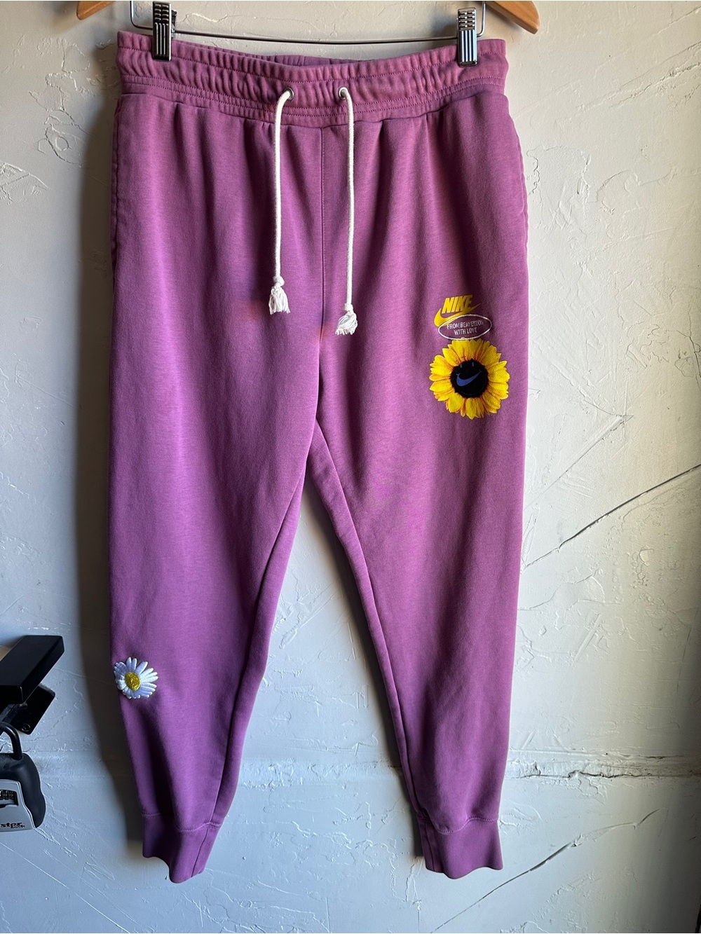 Nike Floral Sweatpants Purple Sunflower Daisy Y2K Dopamine Joggers Loungewear M